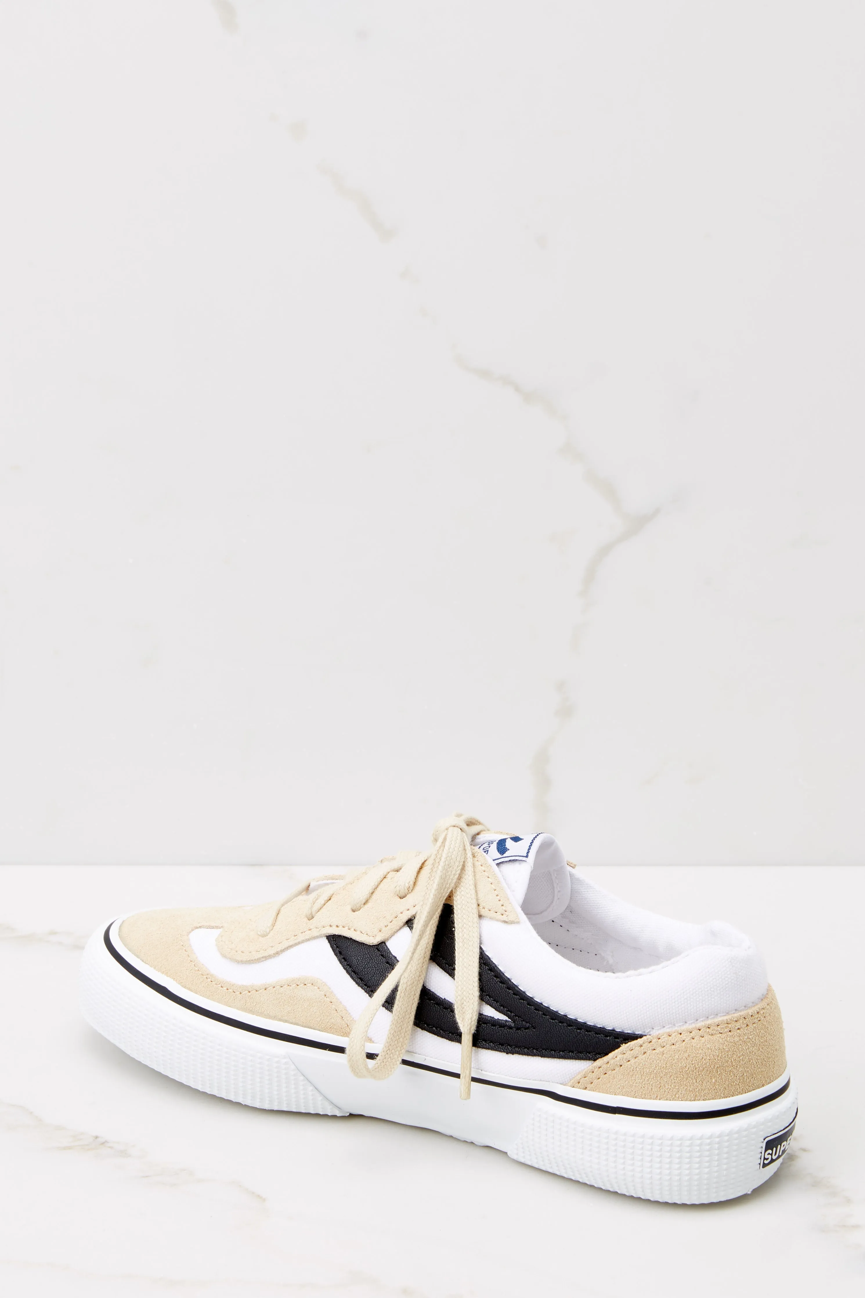 2941 Revolley Beige Colorblock Leather Sneakers