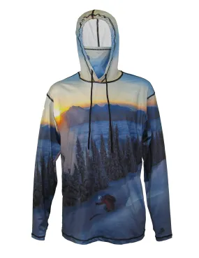 Above The Clouds Lightweight Mountain Graphic Hoodie