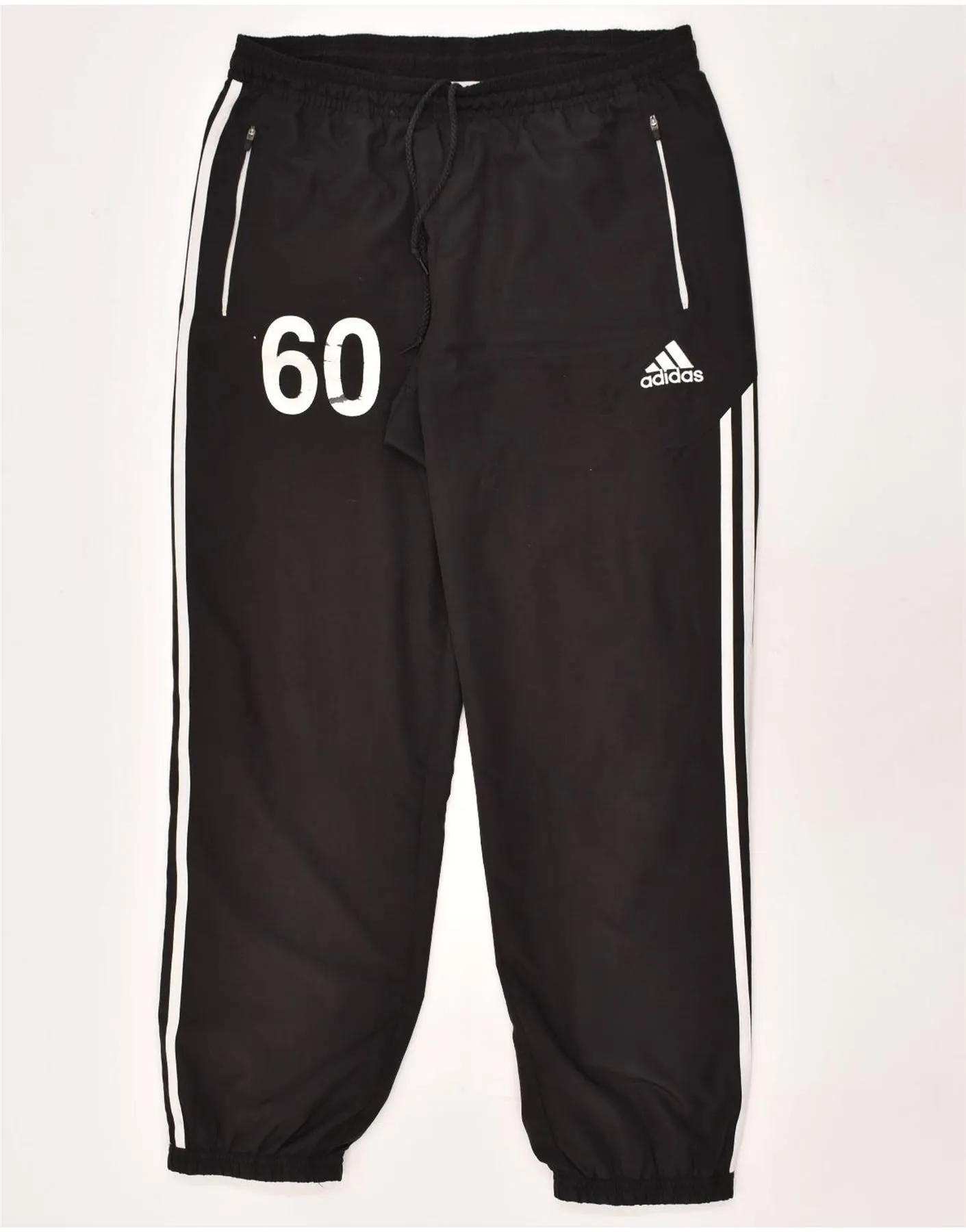 ADIDAS Mens Graphic Tracksuit Trousers Joggers UK 44/46 Large Black