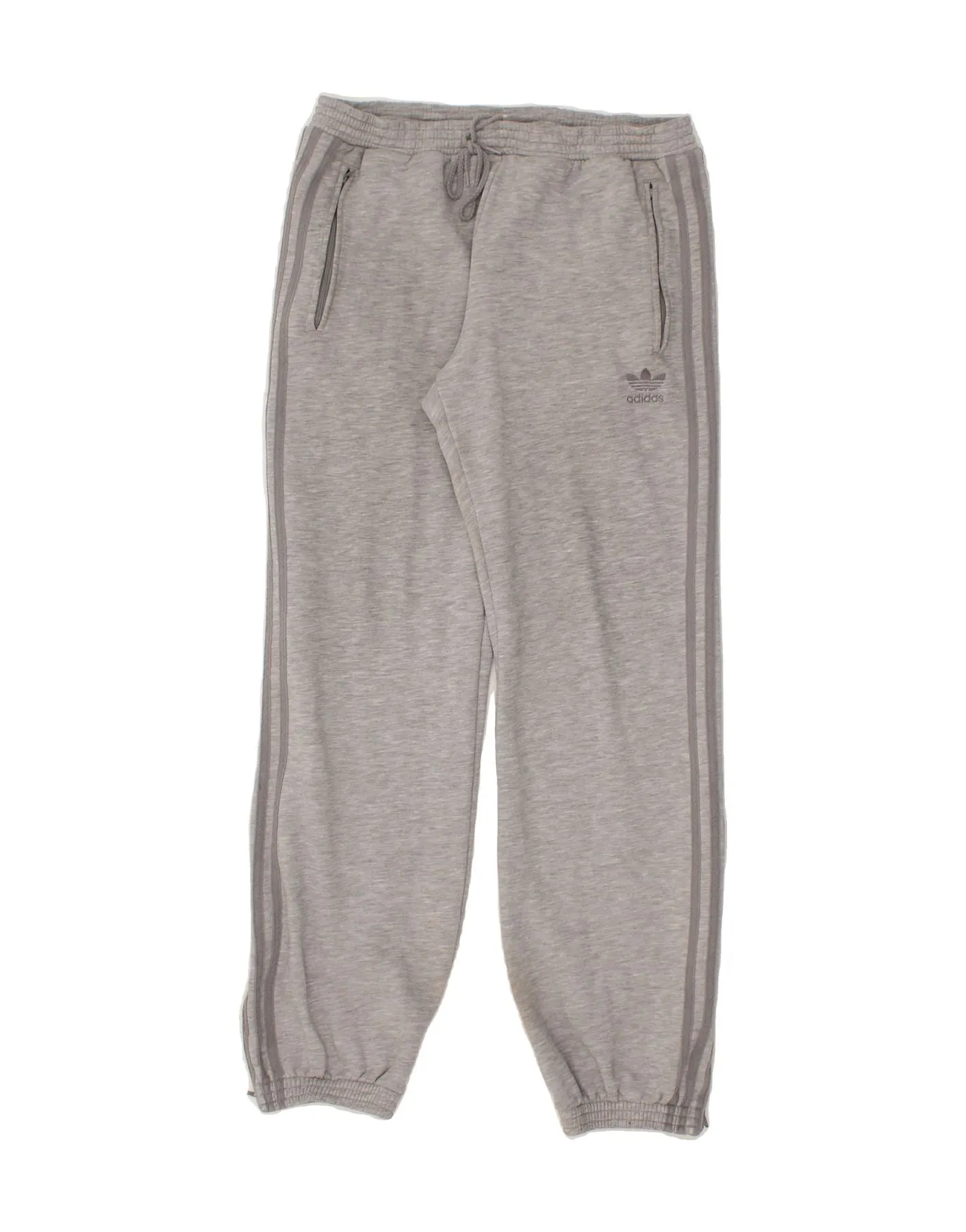 ADIDAS Mens Tracksuit Trousers Joggers Small  Grey Cotton