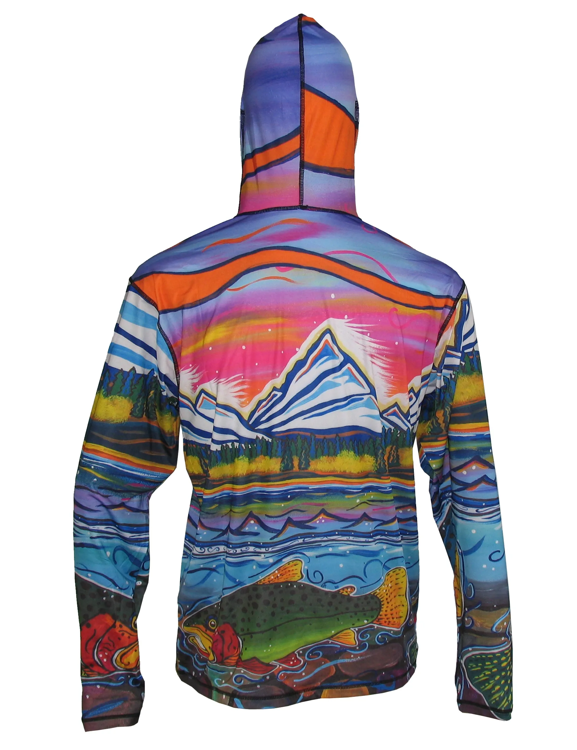 Alpine Lake Lightweight Mountain Graphic Hoodie