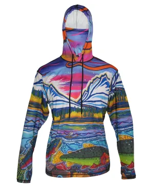 Alpine Lake Lightweight Mountain Graphic Hoodie