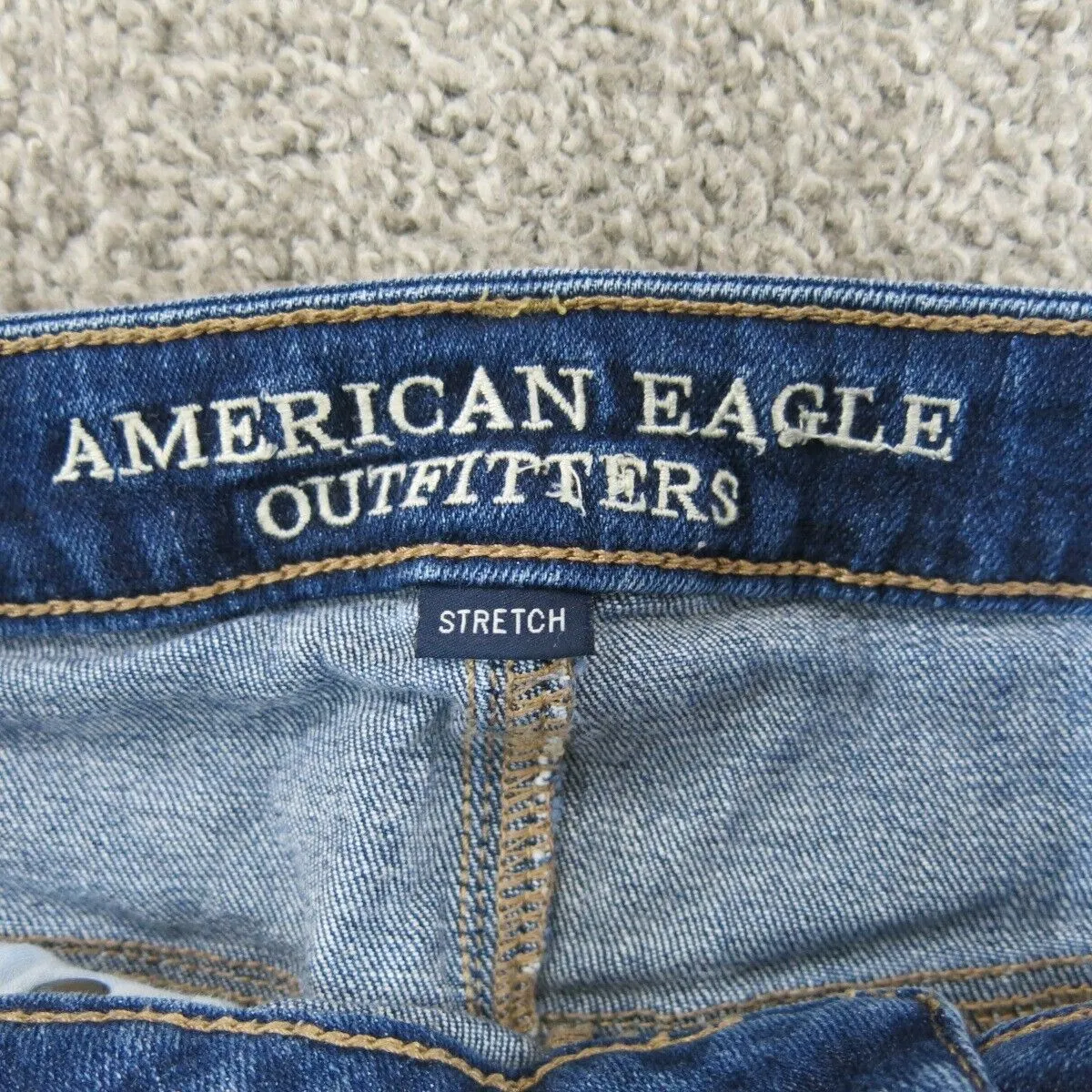 American Eagle Outfitter Women Jeans Skinny Leg Stretch Mid Rise Blue SZ W24XL26