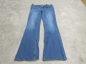 American Eagle Womens Jeans Denim Wide Leg Mid Rise Stretch Blue Size W30