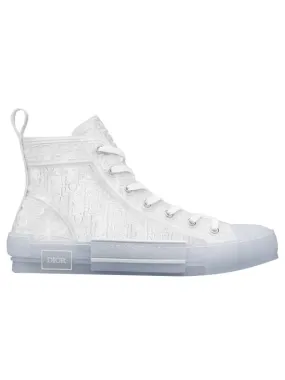 B23 Oblique Canvas High Top Sneakers White