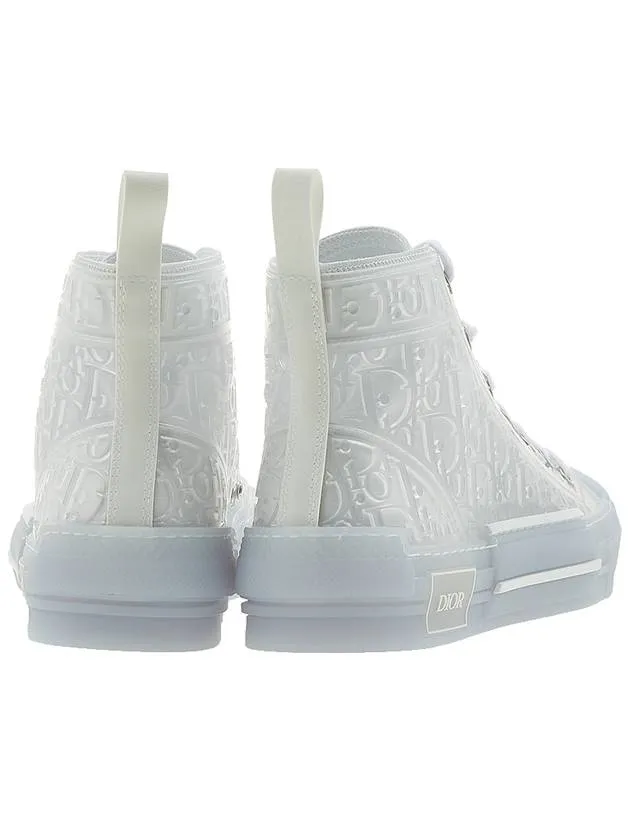 B23 Oblique Canvas High Top Sneakers White