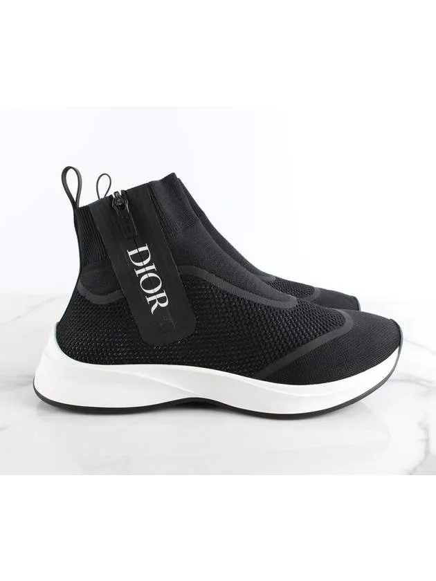 B25 knit fabric high top sneakers 40 250