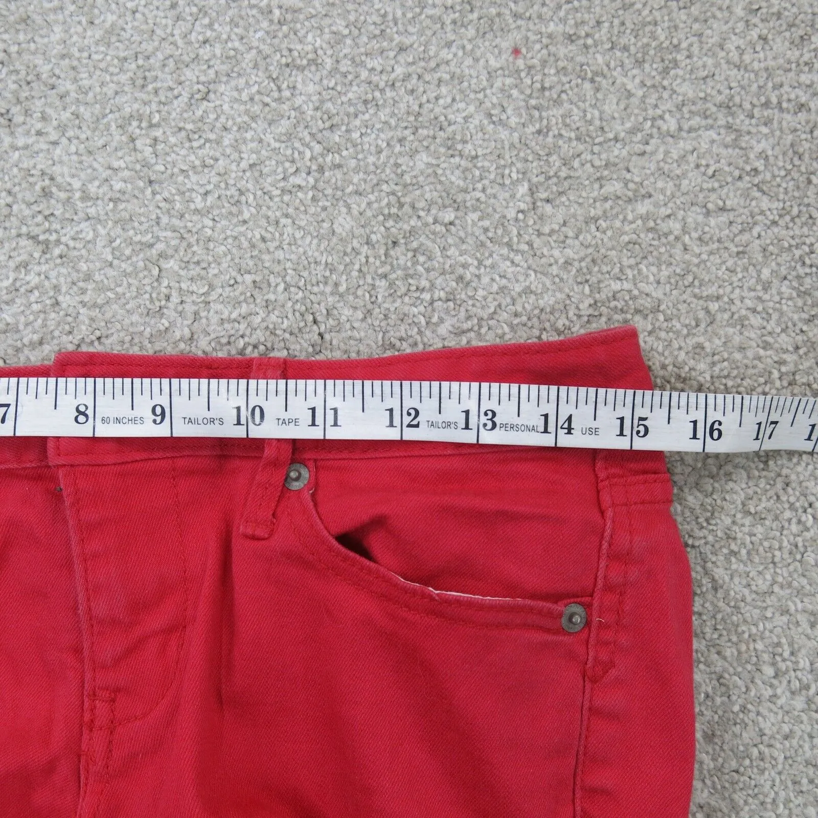 Banana Republic Womens Jeans Slim Straight Leg Low Rise Stretch Red Size 27/4