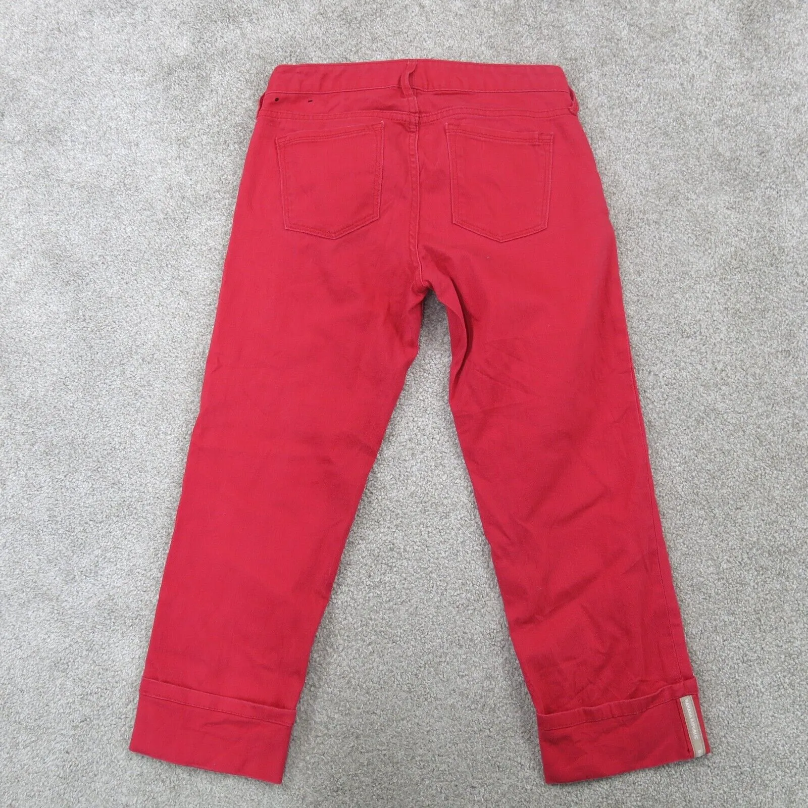 Banana Republic Womens Jeans Slim Straight Leg Low Rise Stretch Red Size 27/4