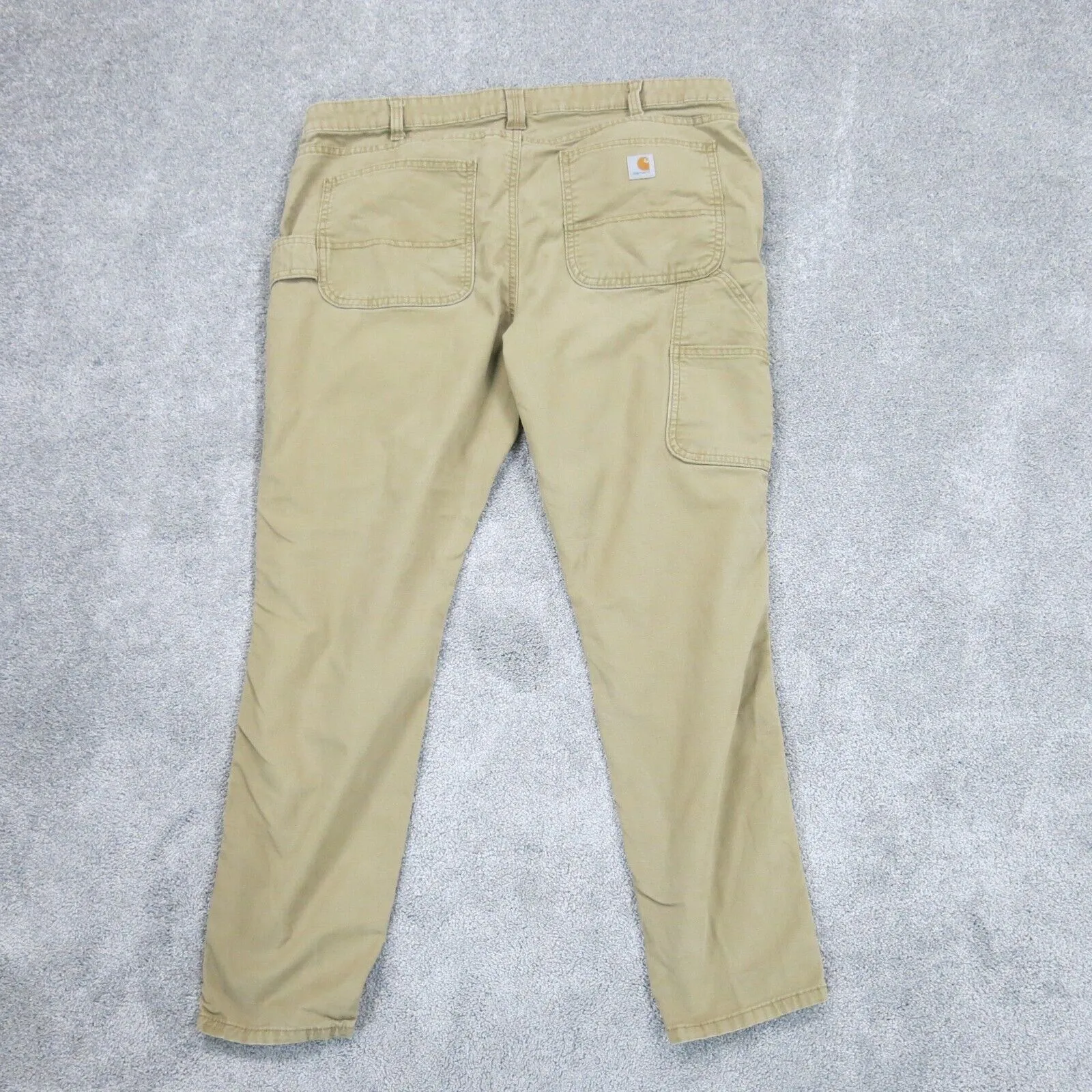 Carhartt Mens Jeans Skinny Leg Denim Stretch Mid Rise Pockets Beige Tan Size 10