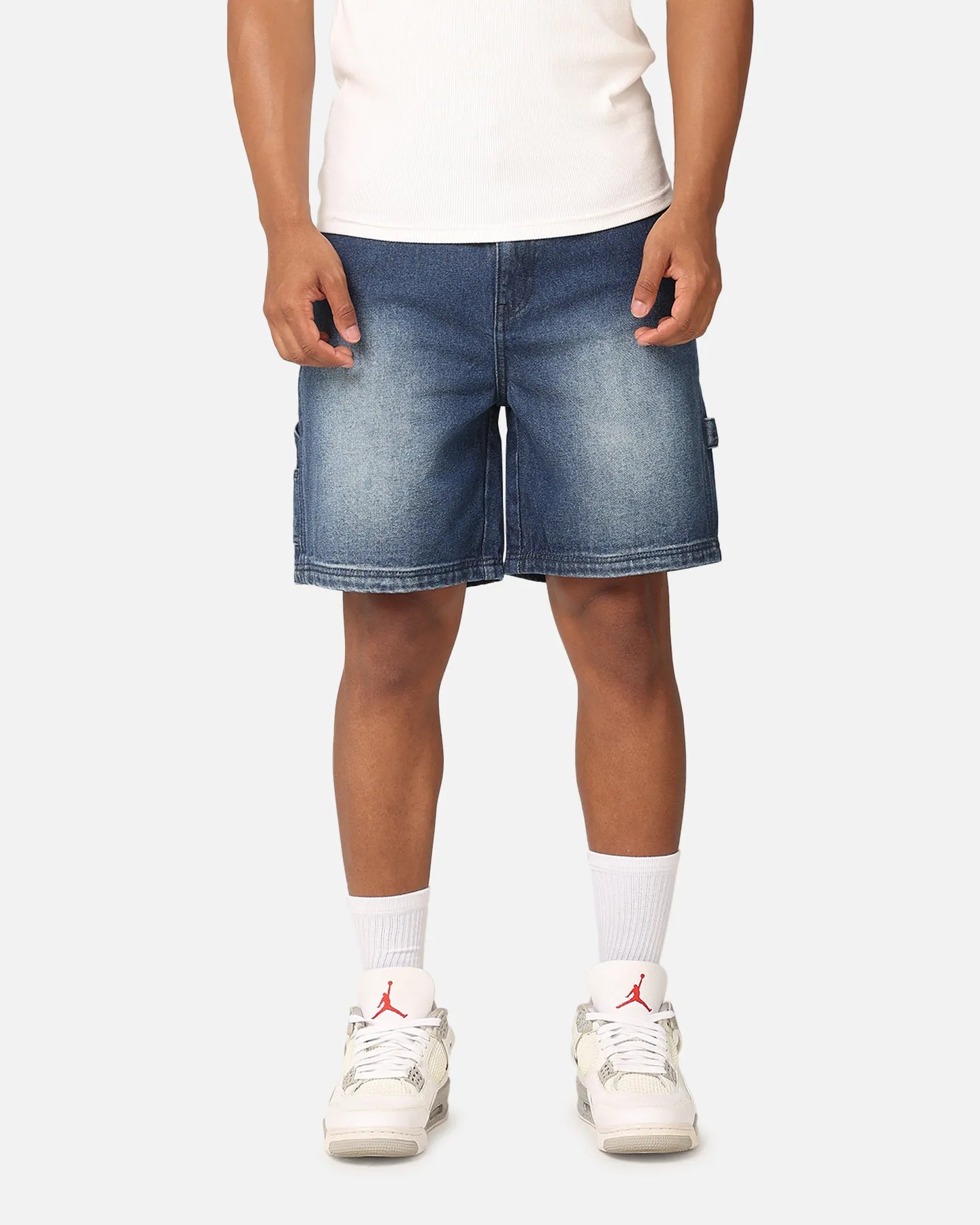 Carre C-Star Denim Shorts Mid Blue Denim