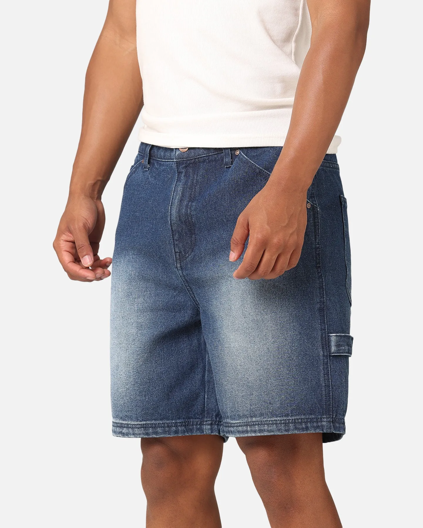 Carre C-Star Denim Shorts Mid Blue Denim