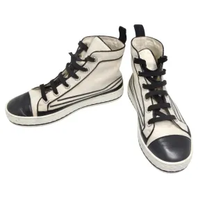 Chanel CC Canvas High Top Sneakers