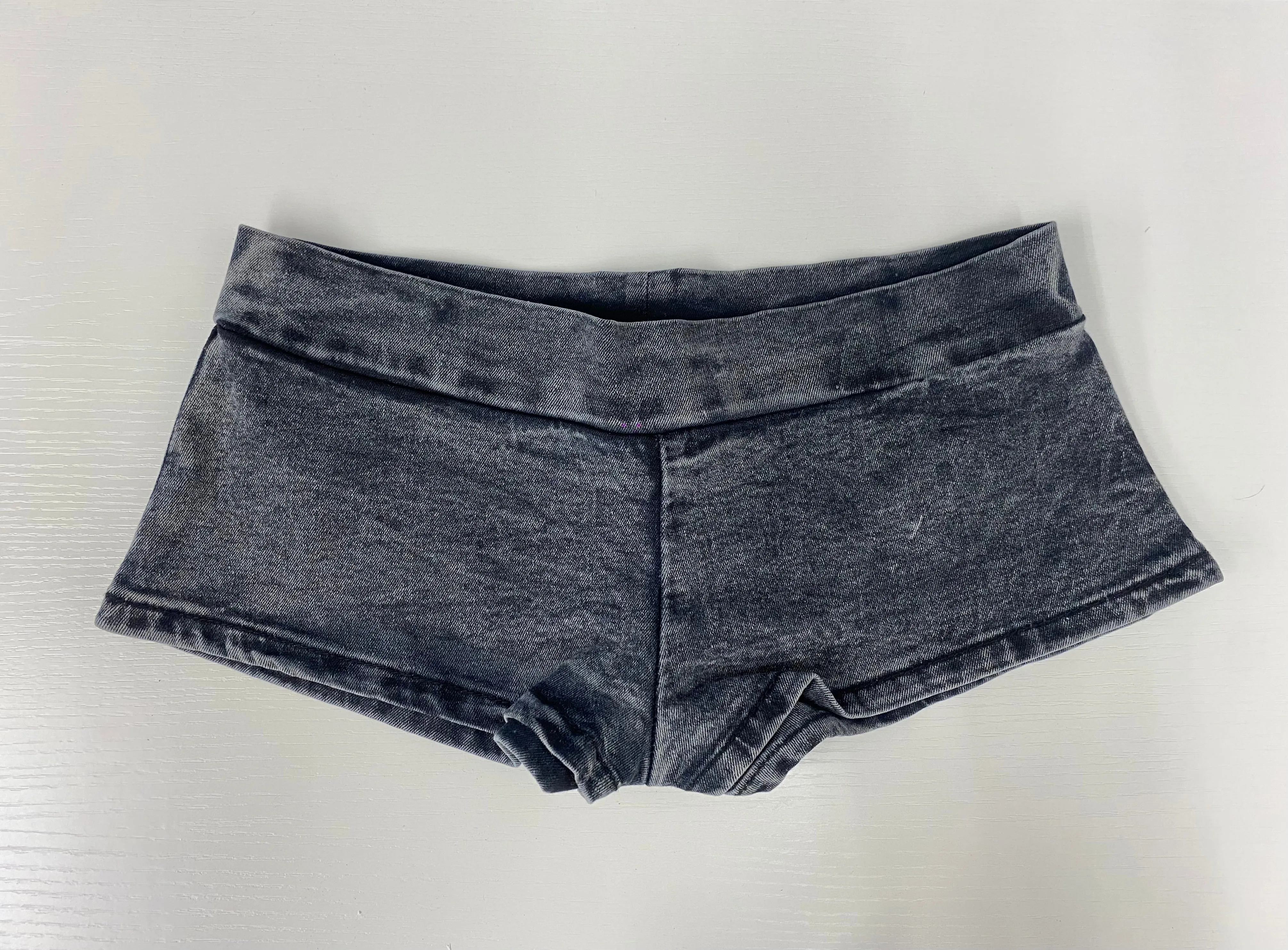 Denim Mini Short  (25" - 28"  Hip)