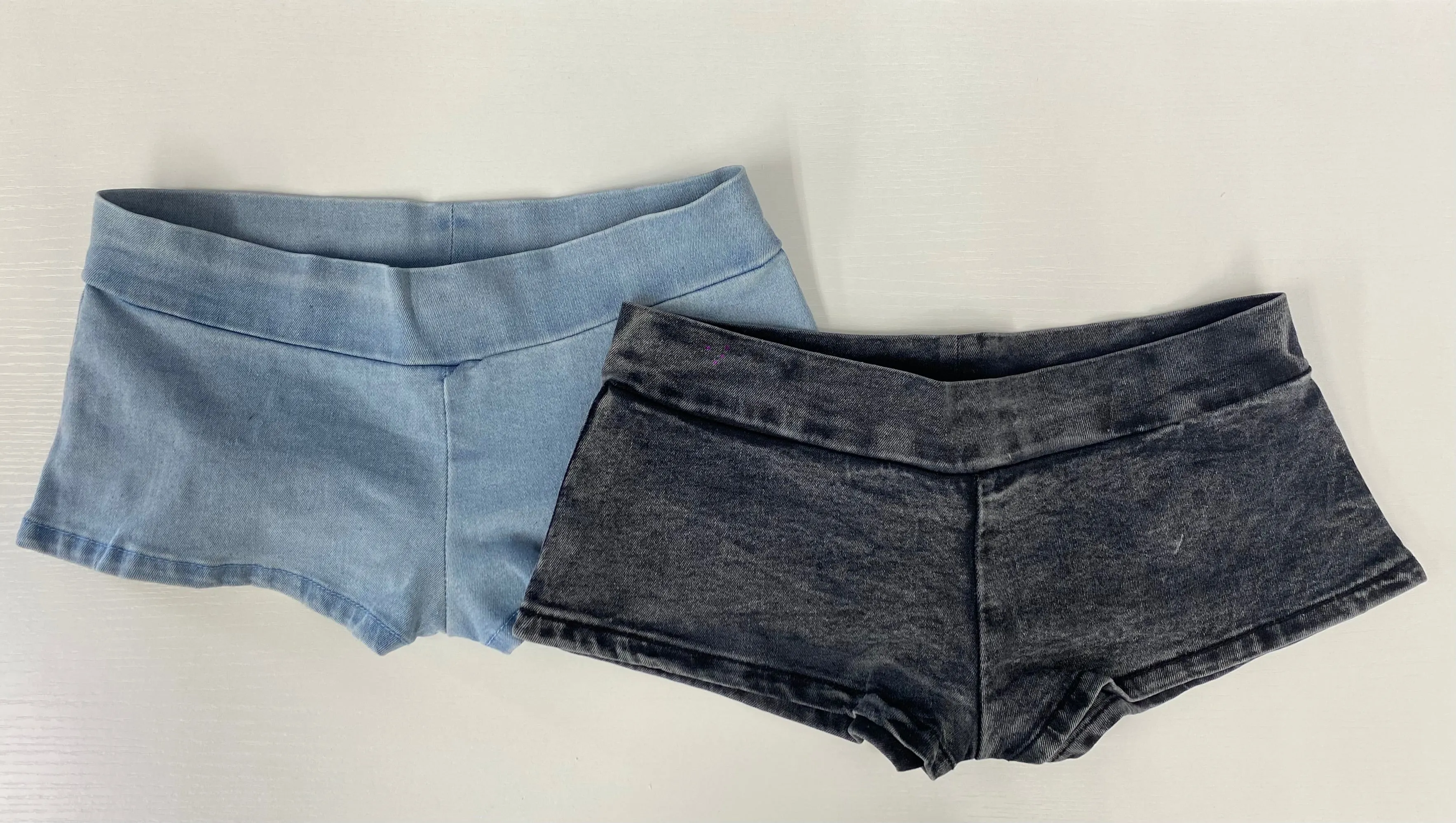 Denim Mini Short  (25" - 28"  Hip)