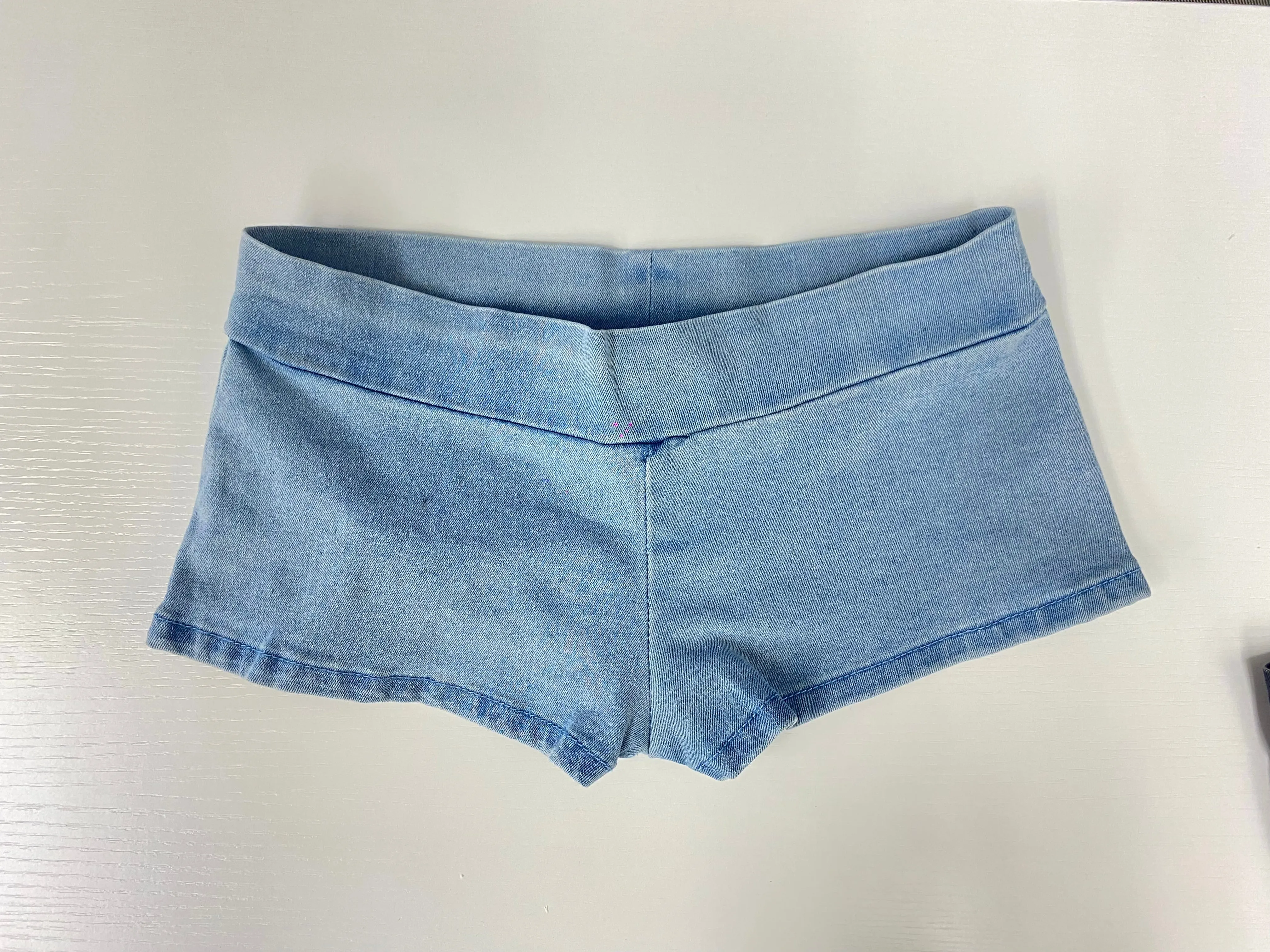 Denim Mini Short  (25" - 28"  Hip)