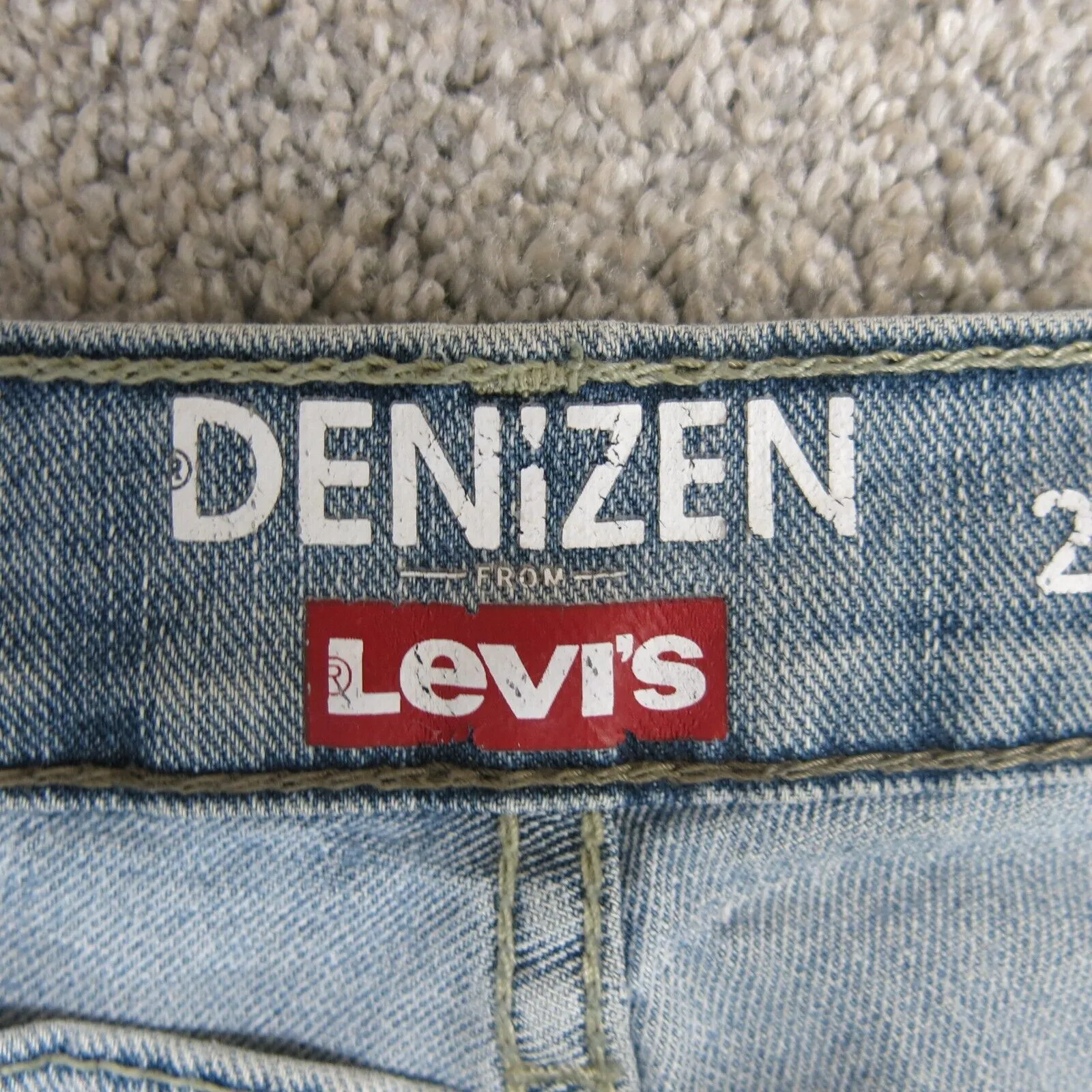 Denizen From Levis Mens Skinny Leg Jeans Pockets Low Rise Blue Size W29XL32