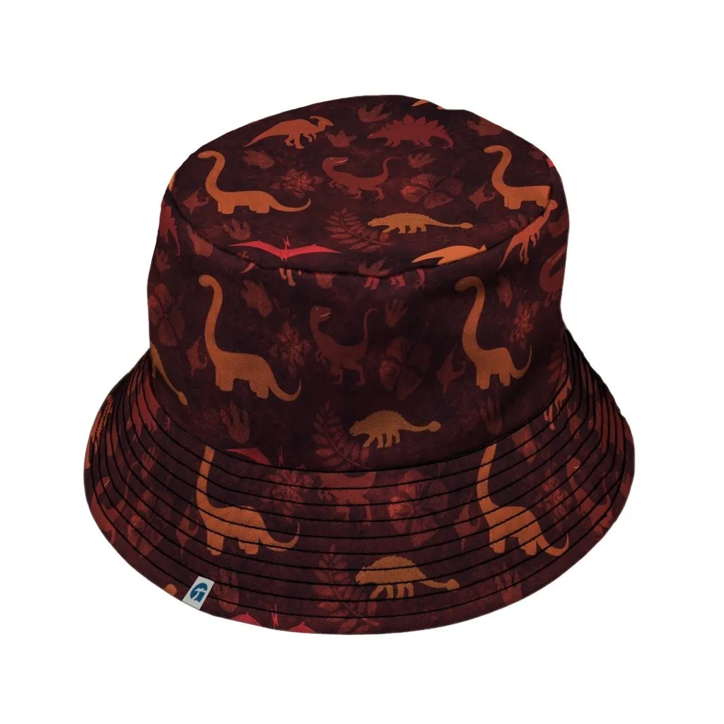 Dinosaur Tropical Sunset Bucket Hat