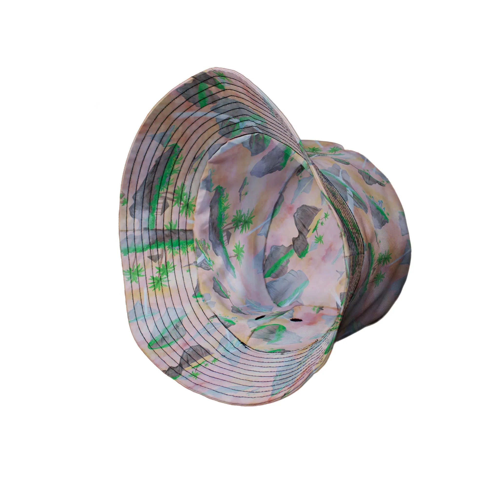 Fantasy Floating Isles Sunset Dnd Bucket Hat