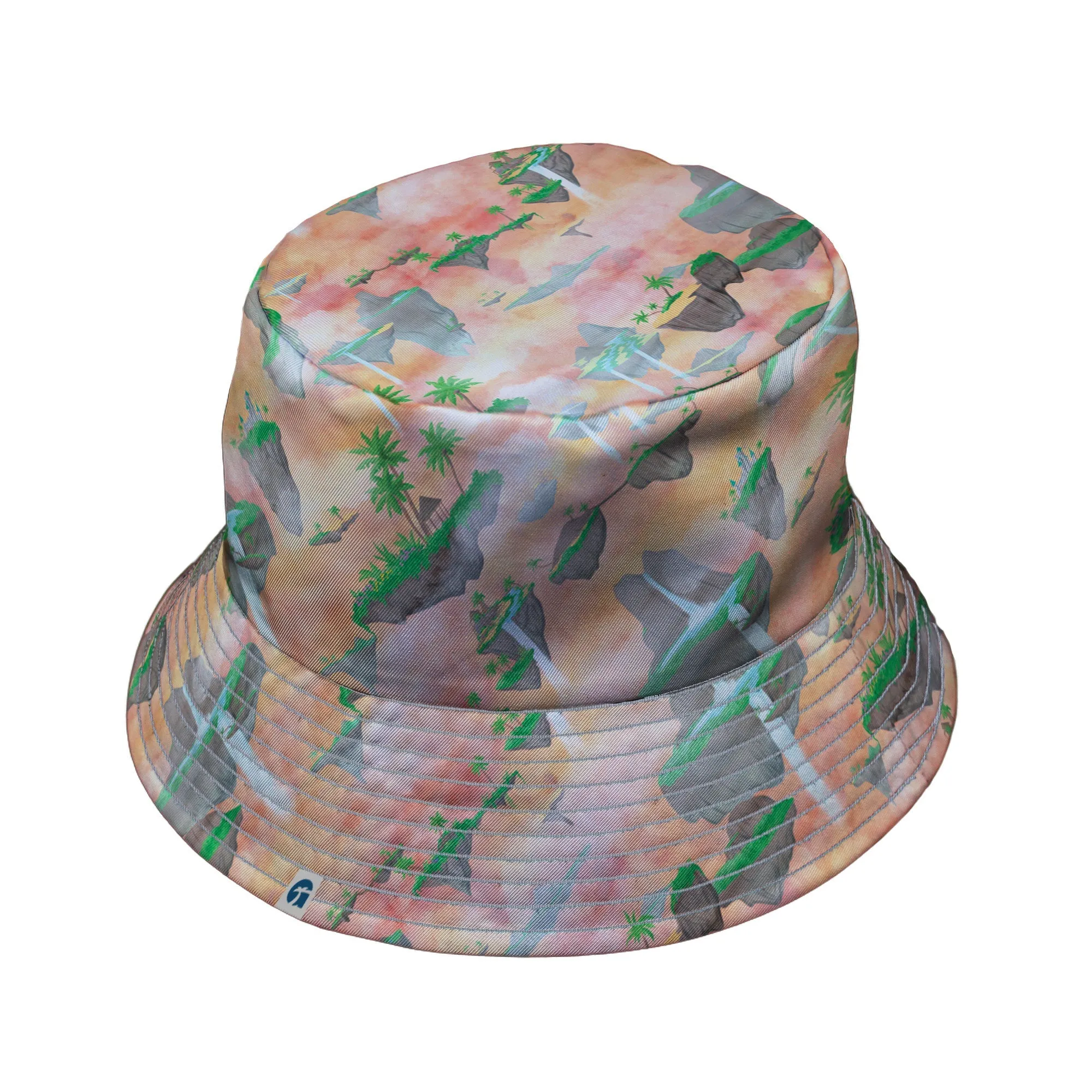 Fantasy Floating Isles Sunset Dnd Bucket Hat