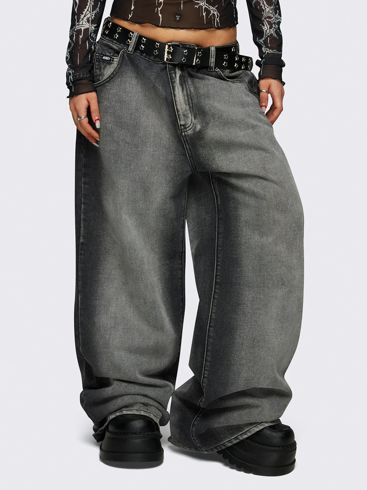 Glen Baggy Jeans