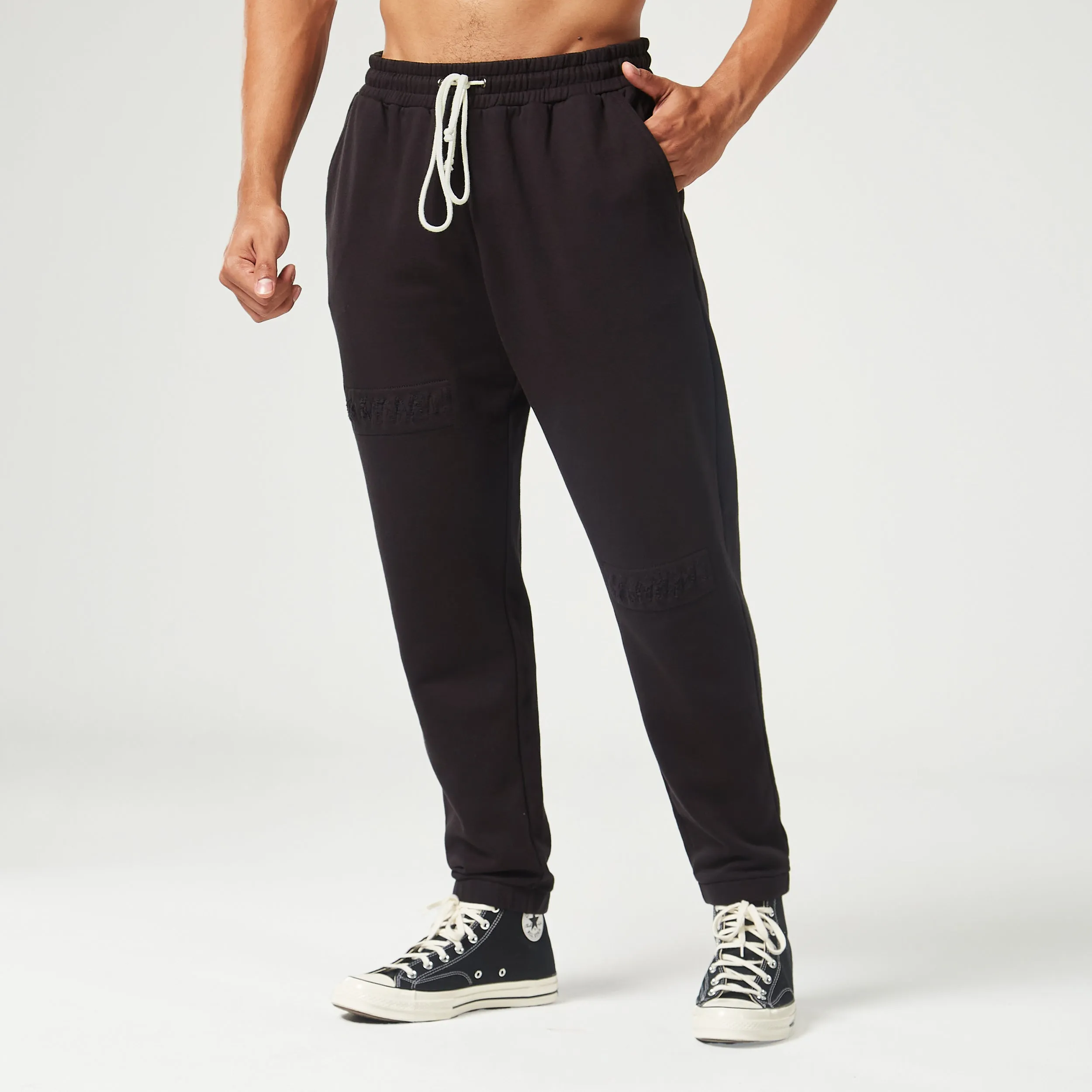 Golden Era Ripped and Repaired Joggers - Black