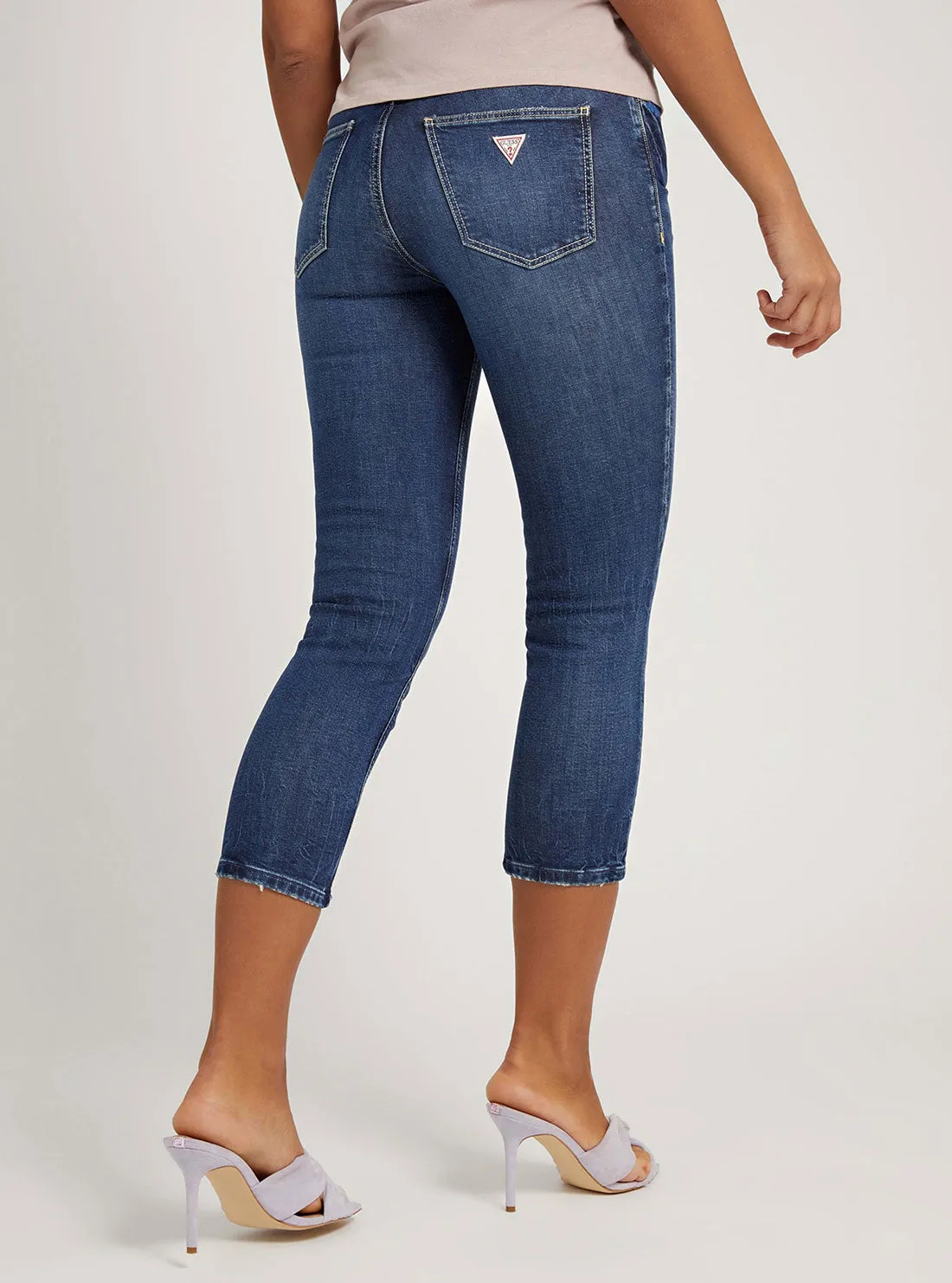 High-Rise Skinny Fit 1981 Capri Denim Jeans In Mid Wash