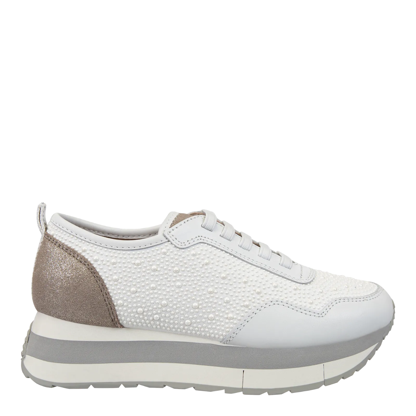 KINETIC in WHITE PEARL Platform Sneakers