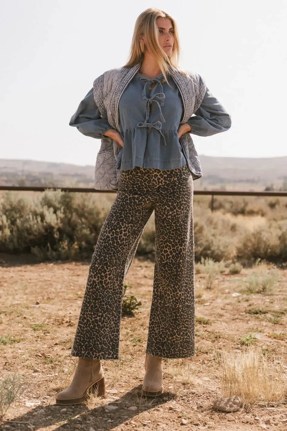 Kortnee Leopard Print Jeans