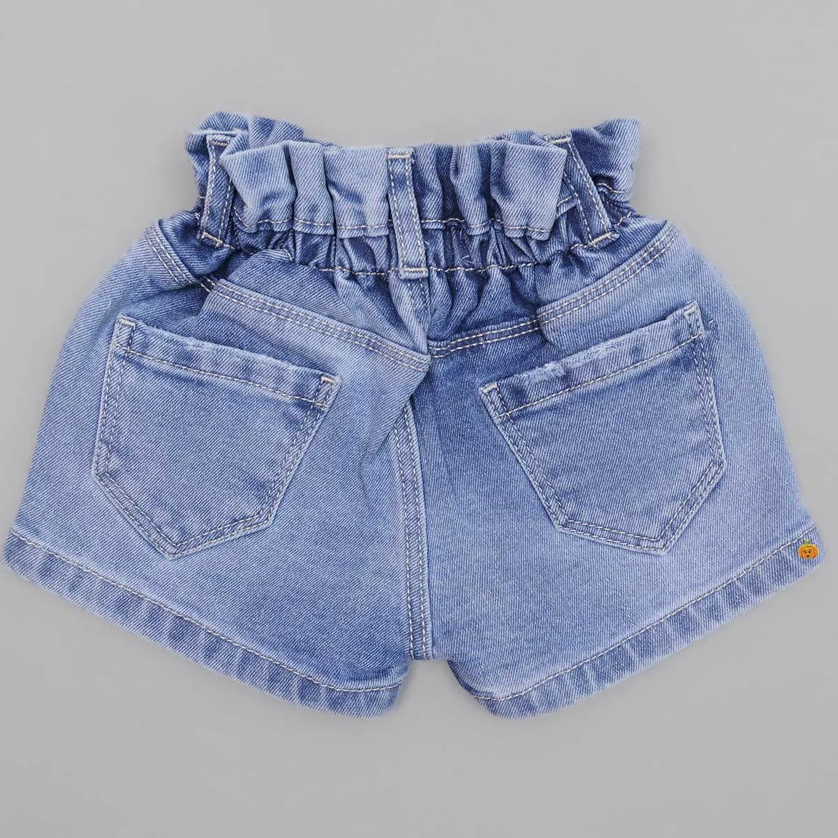 Light & Dark Blue Girls Shorts