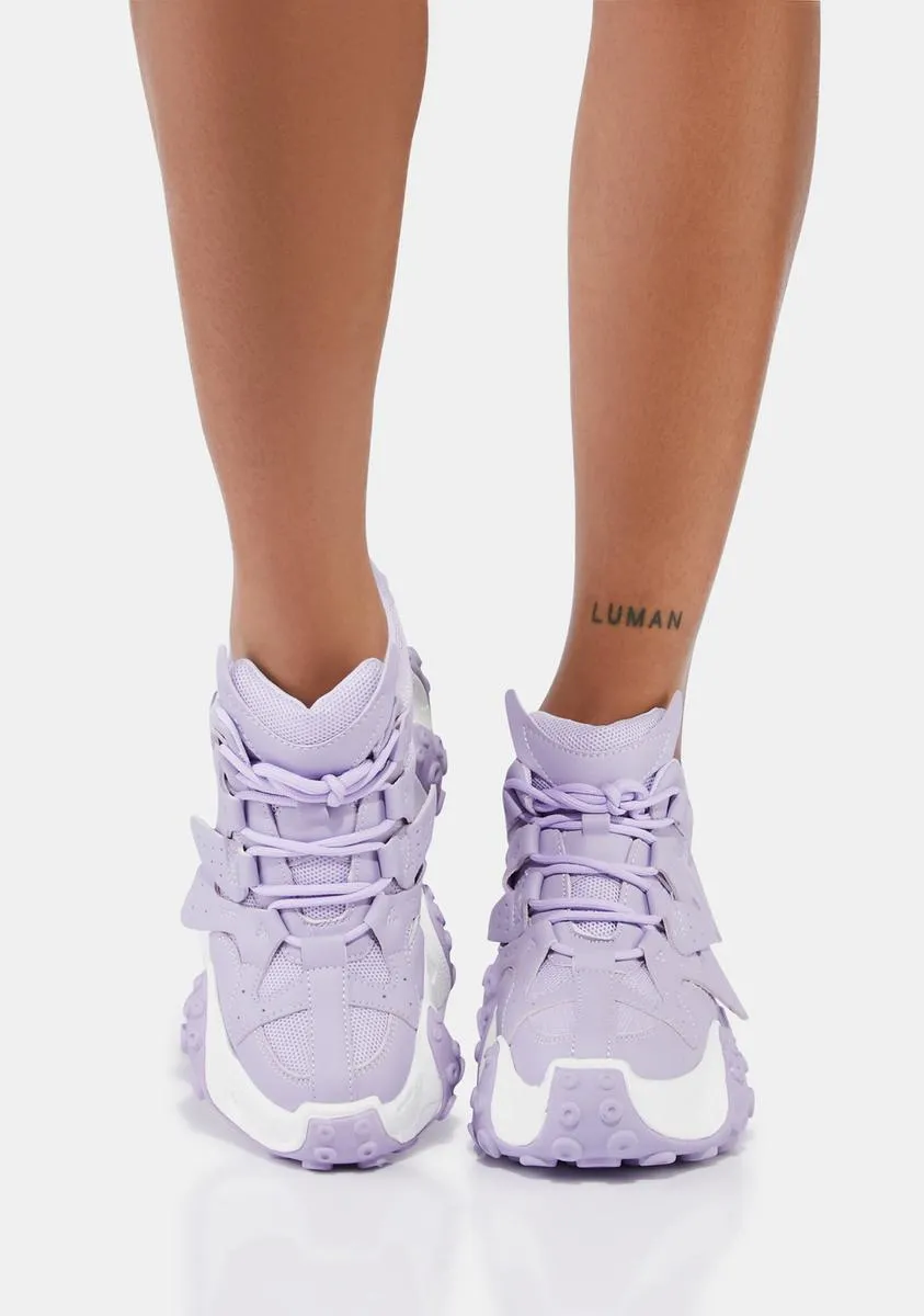 Lilac Carambola Platform Sneakers