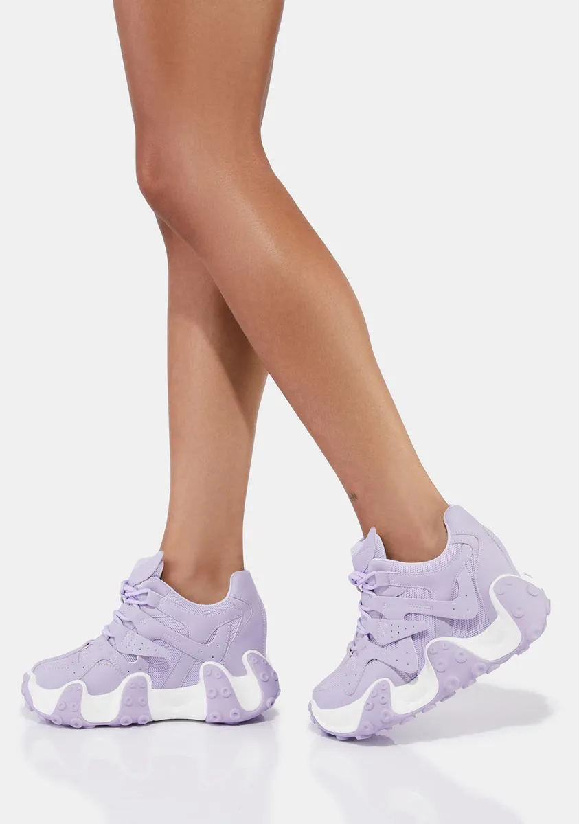 Lilac Carambola Platform Sneakers