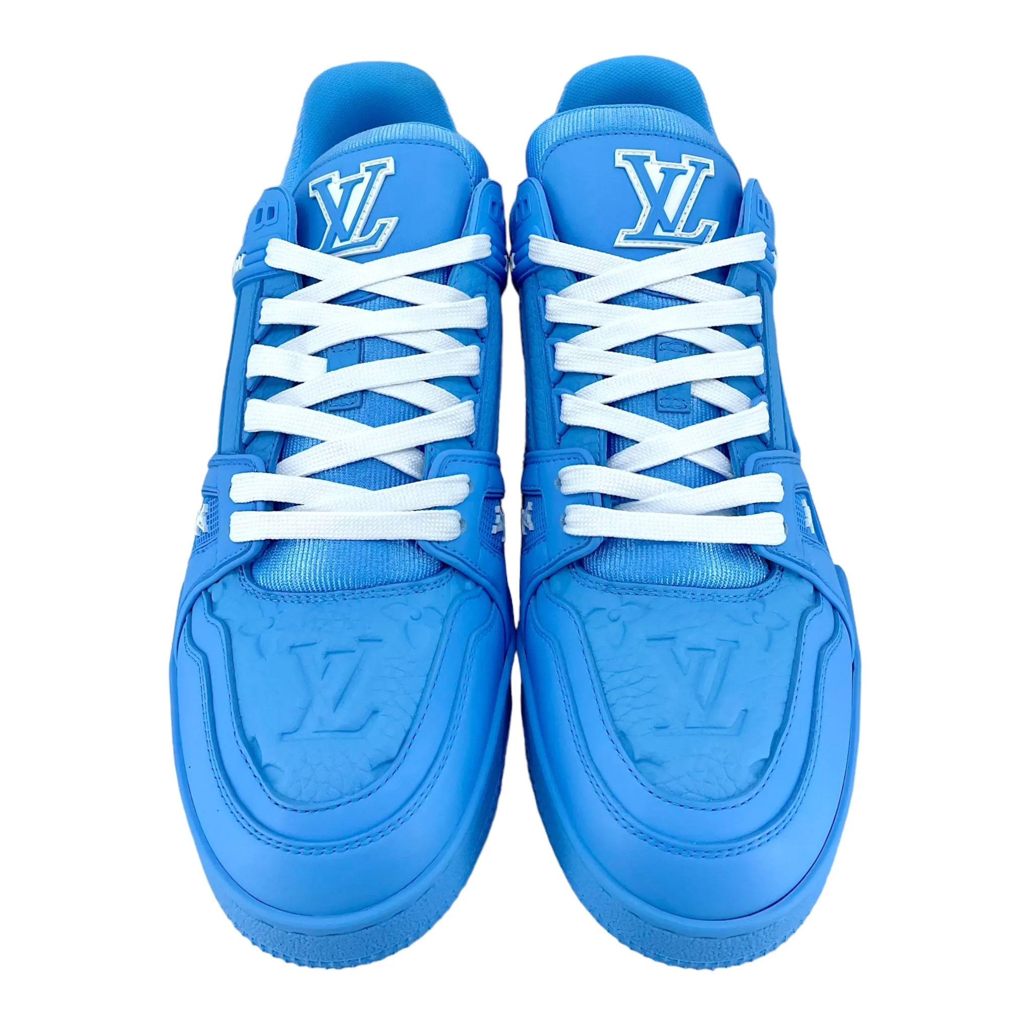 Louis Vuitton LV Trainer Low Embossed Monogram Light Blue