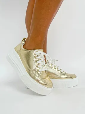 Metallic Gold Sneakers