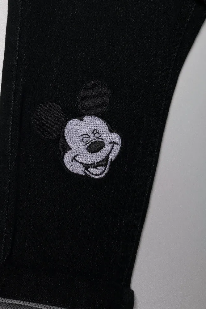 Mickey Mouse Skinny Denim Jeans Blue