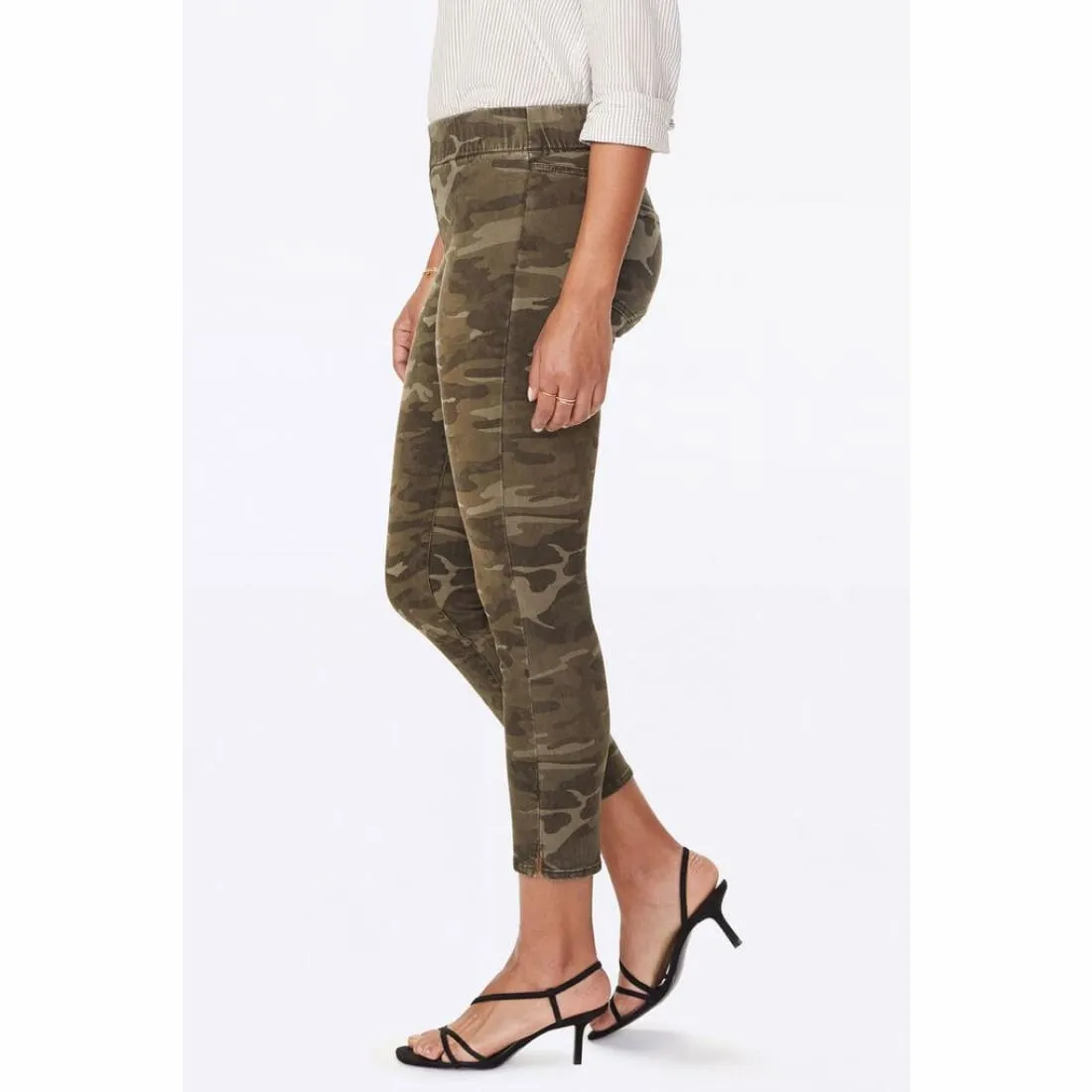 NYDJ Women's Skinny Ankle Pull-On Jeans With Slit Style (Camo)