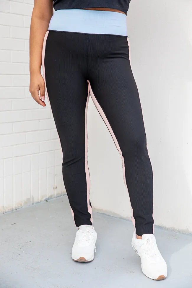 One Of A Kind Black Colorblock Leggings FINAL SALE