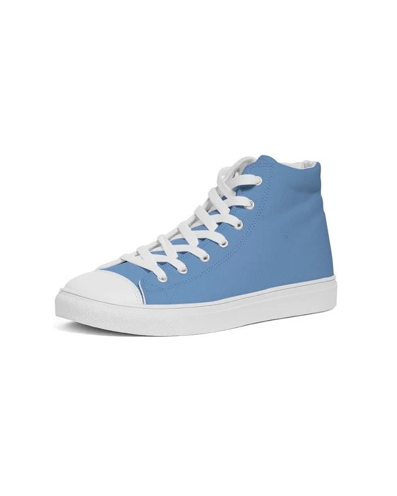 Pastel Blue Women's High-top Canvas Sneakers | Women's | Bright Pastel Blue | C60M30Y0K0