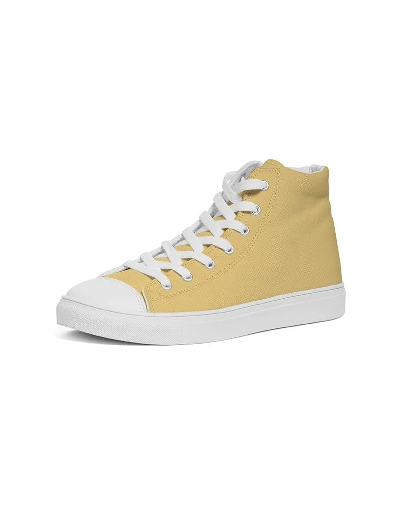 Pastel Orange Yellow Women's High-top Canvas Sneakers | Women's | Bright Pastel Orange Yellow | C0M15Y60K0