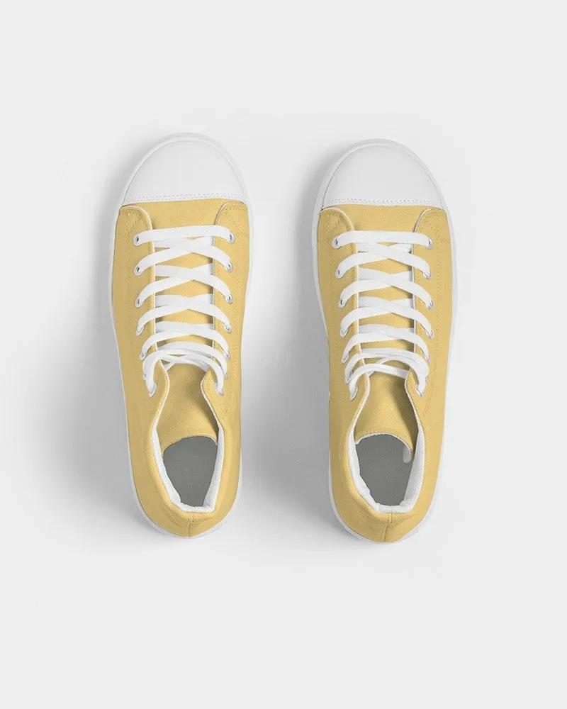 Pastel Orange Yellow Women's High-top Canvas Sneakers | Women's | Bright Pastel Orange Yellow | C0M15Y60K0