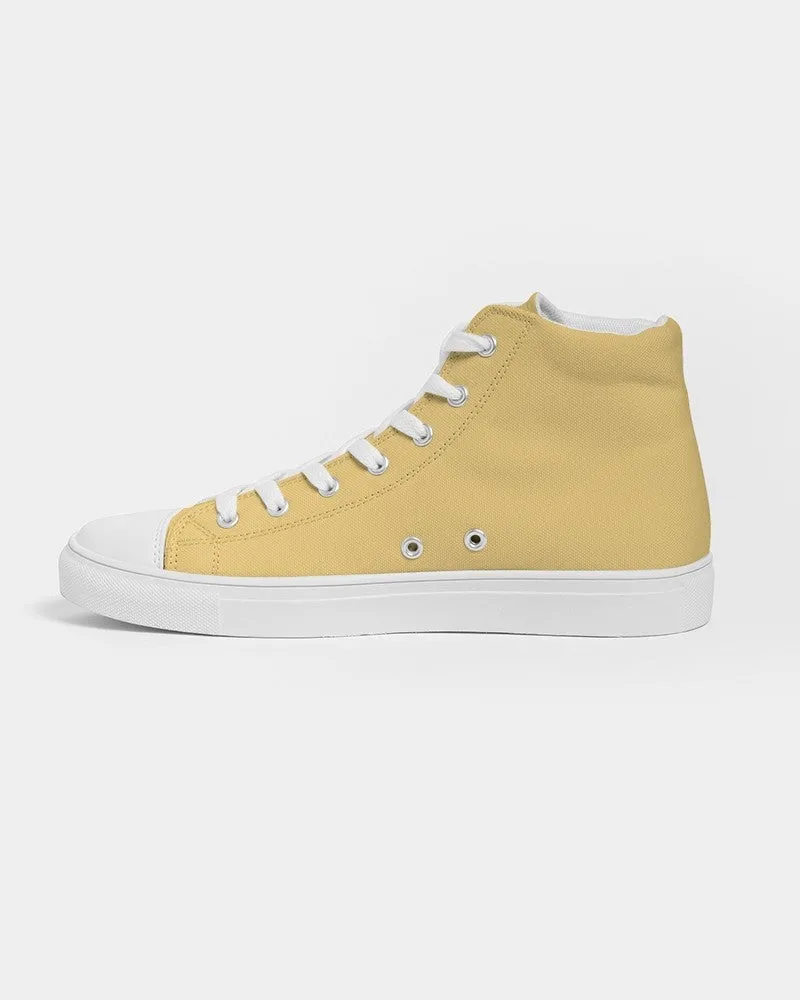 Pastel Orange Yellow Women's High-top Canvas Sneakers | Women's | Bright Pastel Orange Yellow | C0M15Y60K0