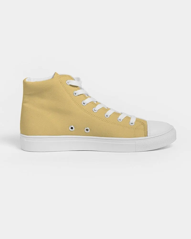 Pastel Orange Yellow Women's High-top Canvas Sneakers | Women's | Bright Pastel Orange Yellow | C0M15Y60K0