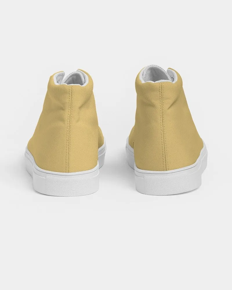 Pastel Orange Yellow Women's High-top Canvas Sneakers | Women's | Bright Pastel Orange Yellow | C0M15Y60K0