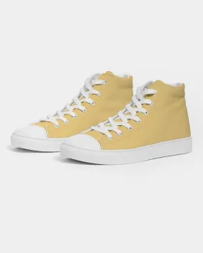 Pastel Orange Yellow Women's High-top Canvas Sneakers | Women's | Bright Pastel Orange Yellow | C0M15Y60K0