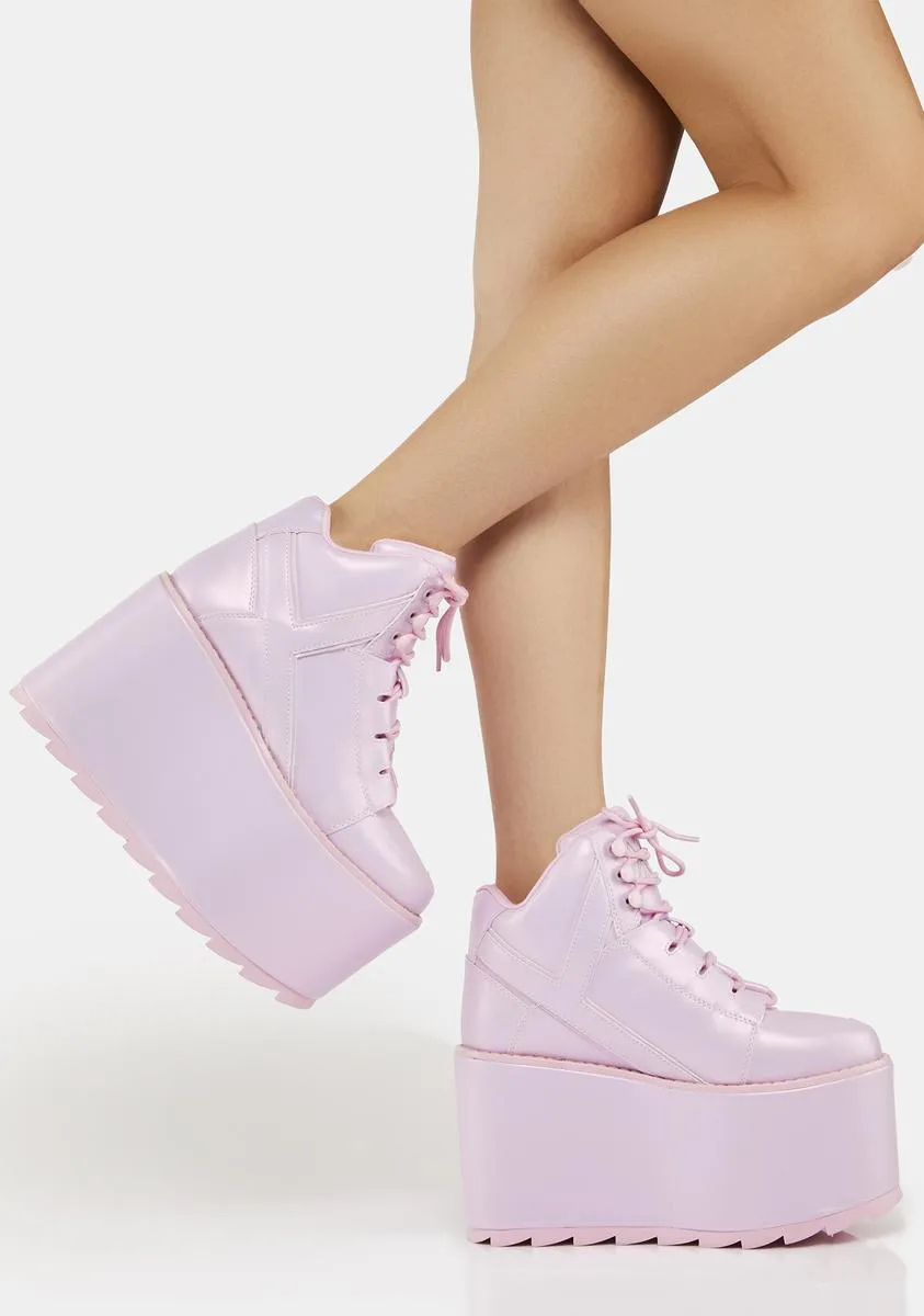 Pink Pearl Qozmo Platform Sneakers