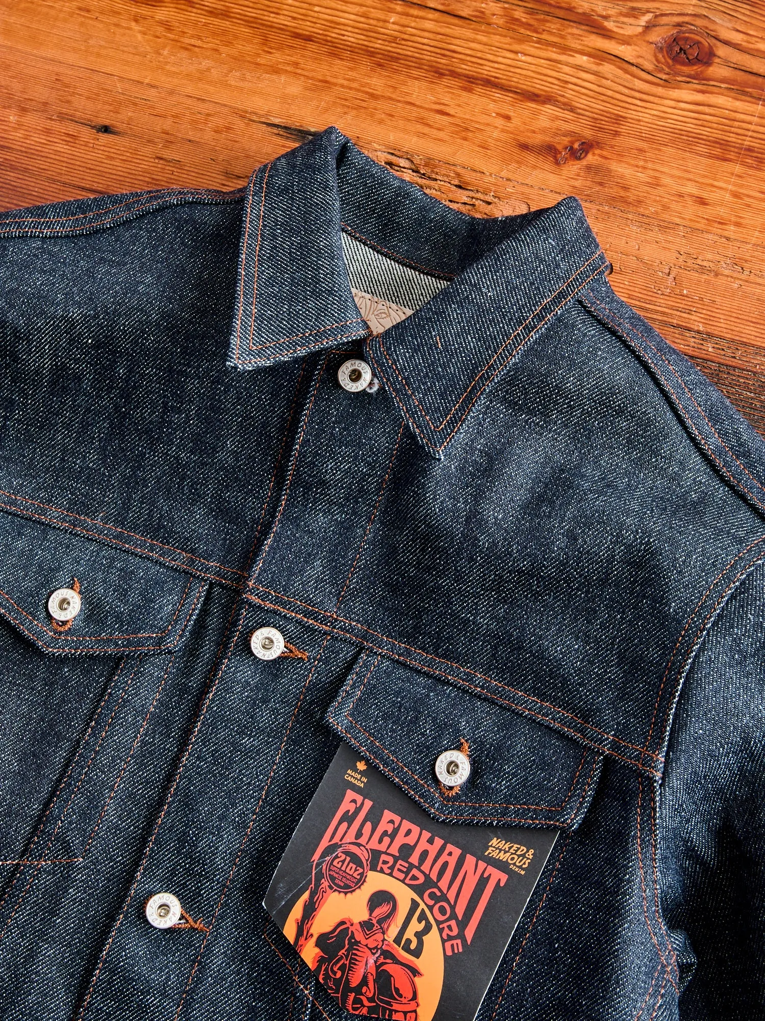 "Elephant 13 - Red Core" 21oz Selvedge Denim Jacket