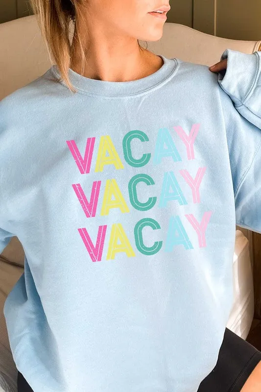 Rainbow Graphic Vacay Sweatshirt