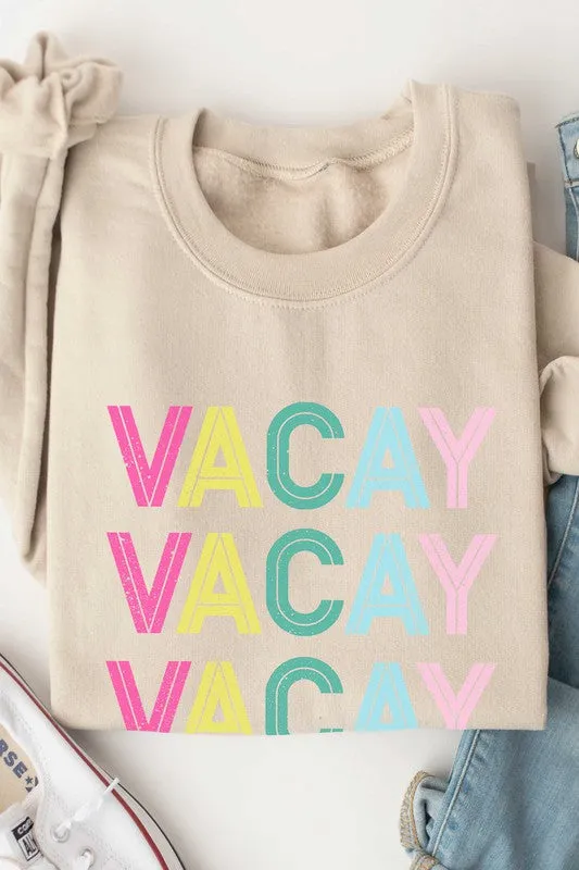 Rainbow Graphic Vacay Sweatshirt