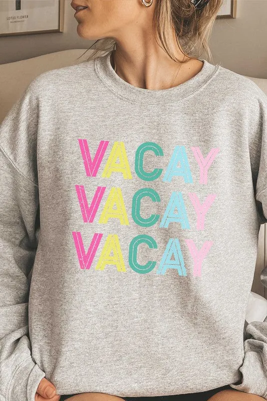 Rainbow Graphic Vacay Sweatshirt