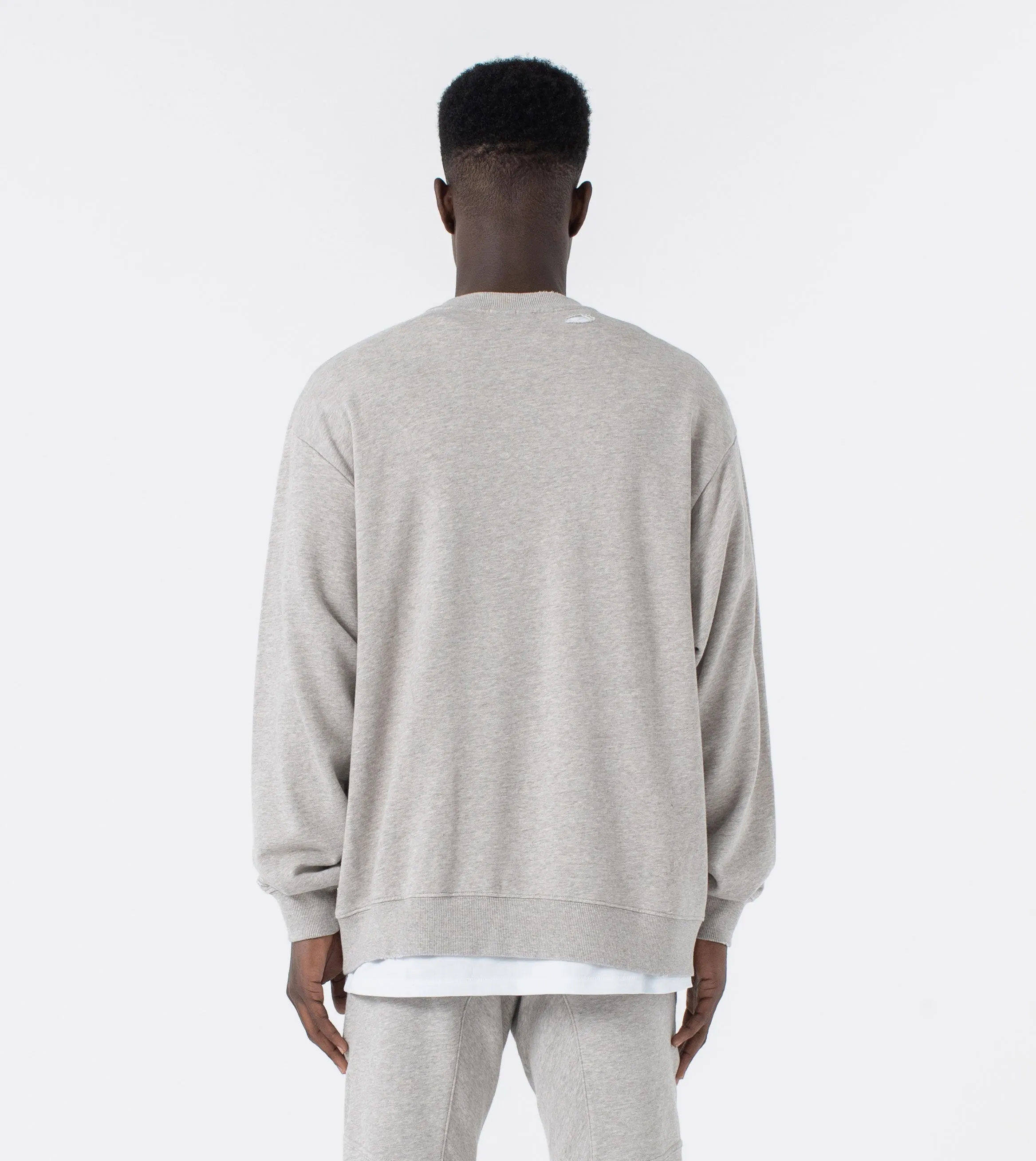 Ripped Orgo Crew Sweat Gravel